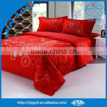 2015 fashion red sheet sets with dargon design