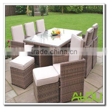 Audu Wicker Garden Patio outdoor cube seating