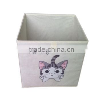 Store More Non-Woven Cube Fabric Storage box for Kids Print Cat-3