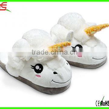 cute plush white rabbit women slippers