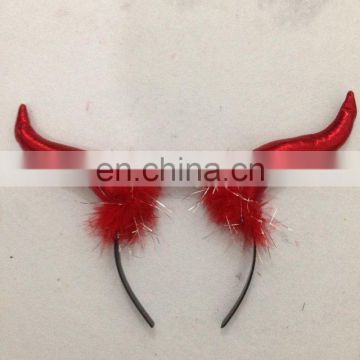 Cheap Halloween Red Devil Horns Party Headband