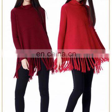 WInter season Fringe hem ladies stylish sweaters