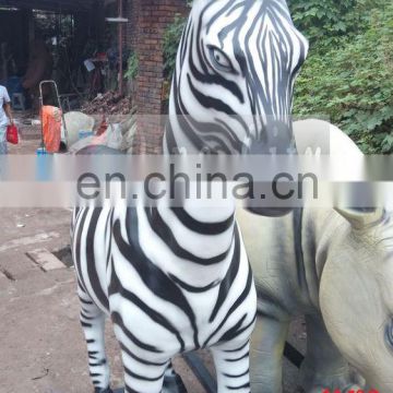 Artificial Fiberglass Cute Cartoon Animal Zebra Marty