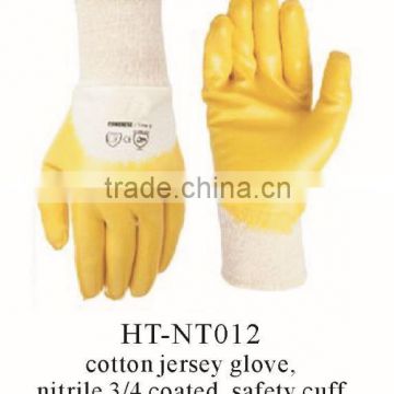 nitrile coated gloves with 3/4 coated