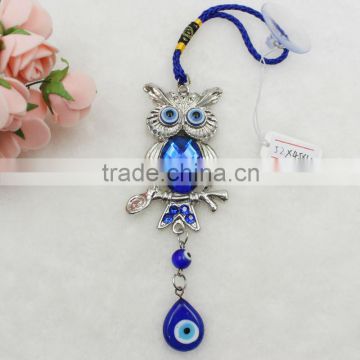 Islamic Fashion Owl Blue Evil Eye Pendant Car Hanging