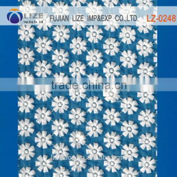 Polyester Embroidery voile organza lace fabrics lz-0248