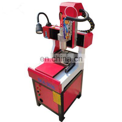 SKA-4040L Mini cnc lathe machine rotary mini 3d wood cnc for pcb , plastic, wood , metal carving