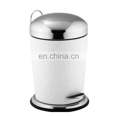 Household Stainless Steel Dustbin With Pedal 5L Kitchen Metal Waste Bin