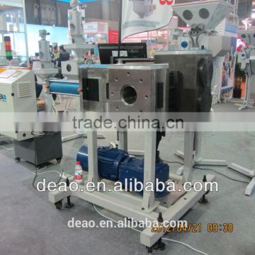 Single panel screen changer for plastic extrusion machine