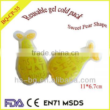 Pear shape reusable gel cold pack
