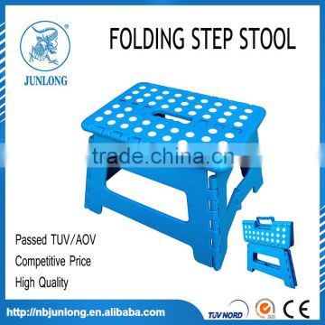 EN14183 EUROPE PLASTIC FOLDABLE STEP STOOL MADE IN CHINA JUNLONG