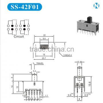 Affordable price vertical slide switches, 4p2t slide switches,2 position slide switches, micro switches