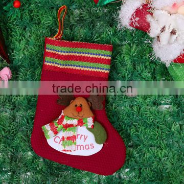 2016 promotional printed cheap deer festival christmas decoration socks