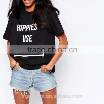 Hippies free style blank tshirt dress design for women sex party wear