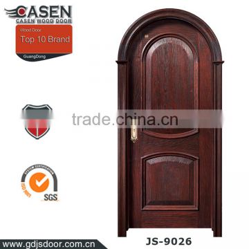 Mahogany solid wooden round top doors interior