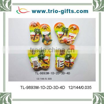 New double foot shape polyresin magnet