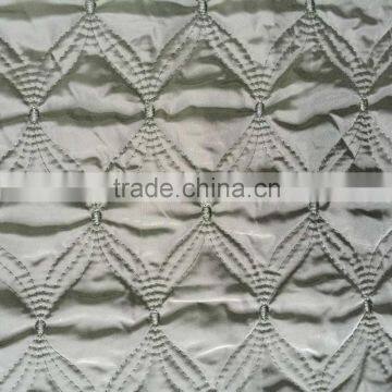 velboa/polyester embroidered thermal padded fabric with quilting for down coats/jacket