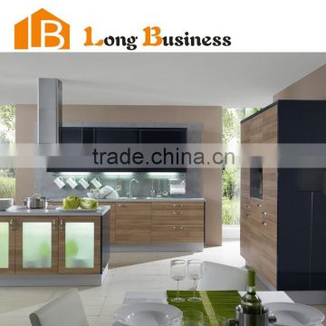 LB-DD1218 High quality wood veneer big space kitchen cabinet