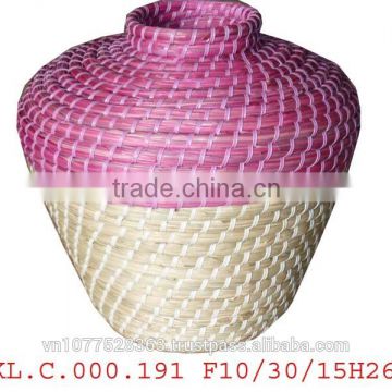 High quality best selling 2015 water hyacinth round coloful storage from Vietnam