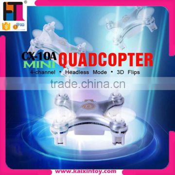 VS CX-10 CX-10A 2.4G 4CH Nano RC Quadcopter mini rc drone made in china