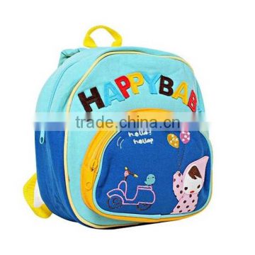 lovely happy baby print child backpack cute canvas mini kids bag