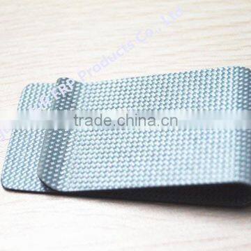 Carbon Fiber Money Clip with Flourish Finish