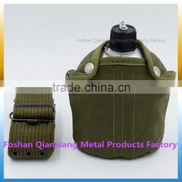 Wholesale aluminum water bottle oliven green military canteen