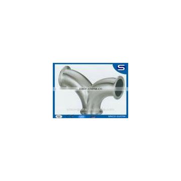 304 316 steel elbow with a side outlet