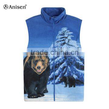 cheap clothing wholesale warm casual animal printed men vest