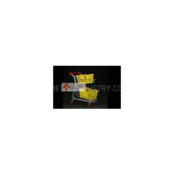 Cold Wire Three Basket Marketeer Shopping Trolleys For Grocery