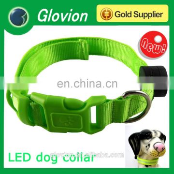 Custom glowing led dog collar luminous dog collars USB rechargeable flashing collar