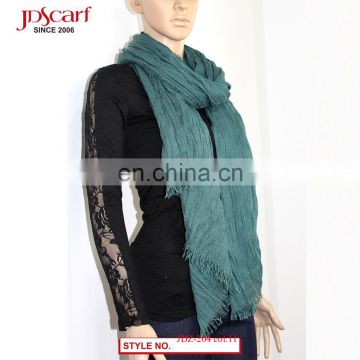 designer hot sale wholesale solid crinkle long factory china scarf