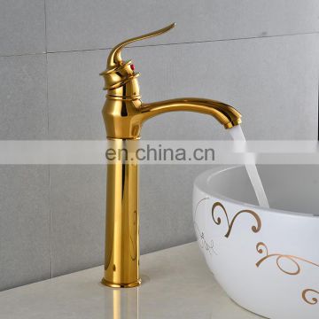 YiWu Factory Luxury Rose Gold Bathroom Water Brass Basin Faucet