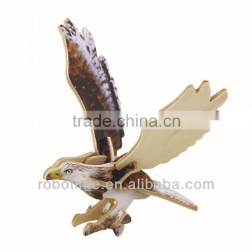 2014 New promotional toy Robotime 3D DIY Educational Mini Animal Wooden Building Puzzle-Eagle