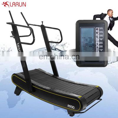 Commercial use treadmill self-powered non-motorized curved treadmill  manual and slim running machine