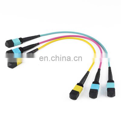 Factory price 8 12 24 fibers Male and Female fiber optic MTP MPO patch cable