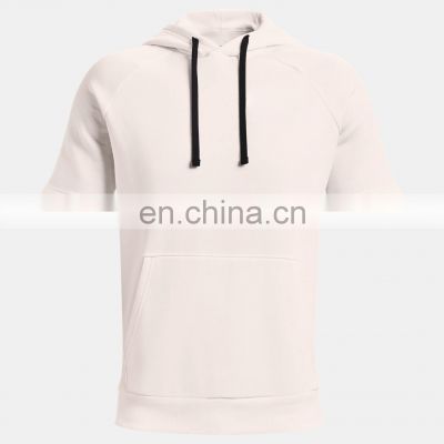 Best Selling Men Comfortable Half Sleeves Hoodies Collection Customized Design In Different Colors Available