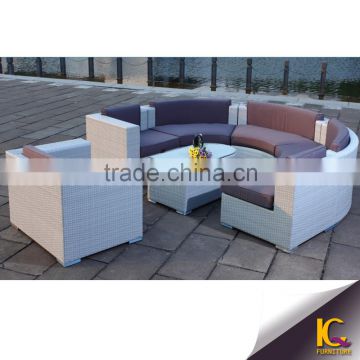 Modern product outdoor white rattan sectional sofa stock sofa with aluminium frame