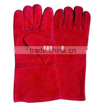 Welding glove, red,double skin, 13.5"