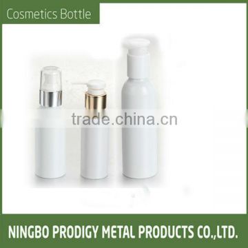 S-50ml-100ml Cosmetics White Aluminum Bottles with White Lotion pump
