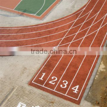 Easy cleaning and maintenance rubber running track for outdoor use