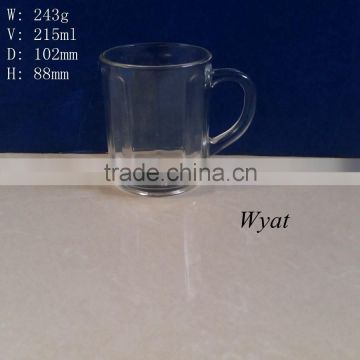 200ml glass beer mug glass drinking mug with handle SLCc5