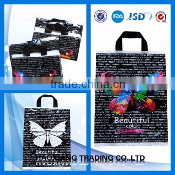 Wholesale fancy logo printed plastic bags for baby clothes shopping plastic bags