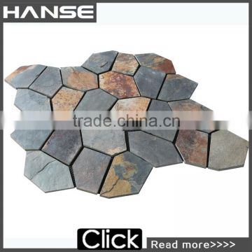 HS-WT111 patio stone tiles/black stone wall tile/ natural stone tile backsplash