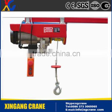 220v mini electric hoist winch/cable hoist with electric trolley