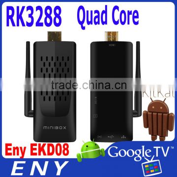 ENY RK3288 28nm quad core A17 android TV stick EKD08 live streaming tv stick