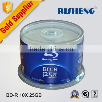 RISHENG wholesale printable blu ray disc/blank bd-r wholesale/blu-ray blank disc 50cakebox