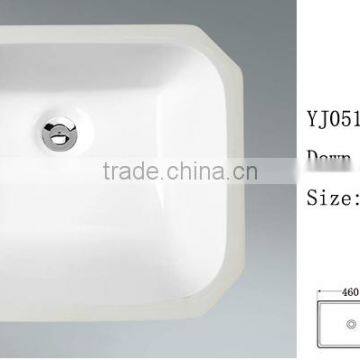 YJ0519 Ceramic Oval Under Mable Counter Basin Wash sink Cabinet Basinet Basin