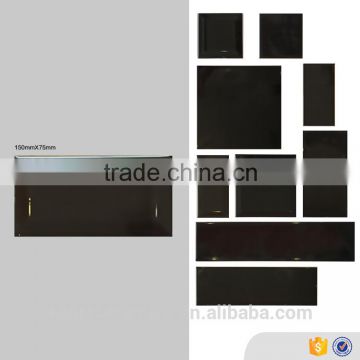 Good quality 75x150mm bevel edge black ceramic tiles, kitchen wall tile,living room indoor tile made in China
