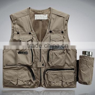 Custom Mens Multi Pockets Fishing Vest